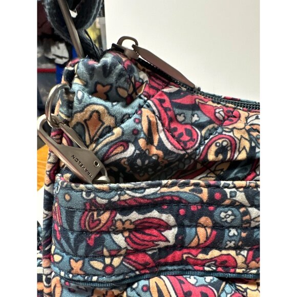 Travelon Quilted Paisley Crossbody Bag With Adjustable Strap - Picture 7 of 16